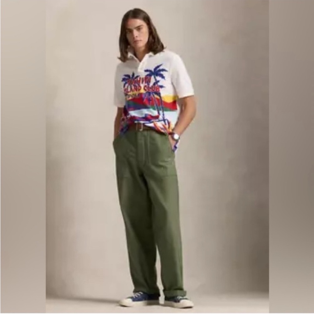 NWT Polo Ralph Lauren Classic Fit Mesh Graphic Polo Shirt - Picture 5 of 6